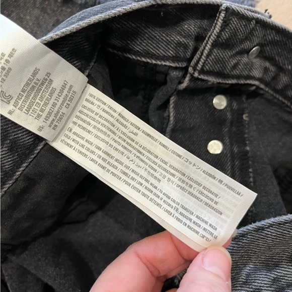 Abercrombie & Fitch Black Jean Shorts Size 32 - Picture 6 of 10